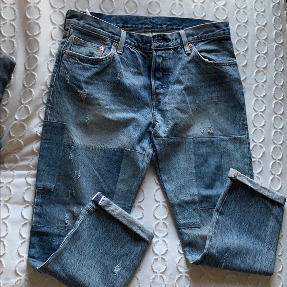 Vintage patchwork Levi jeans